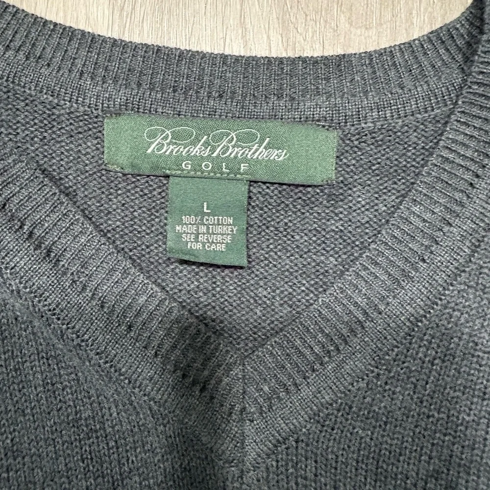 Brooks Brothers Charcoal V-Neck Sweater Vest